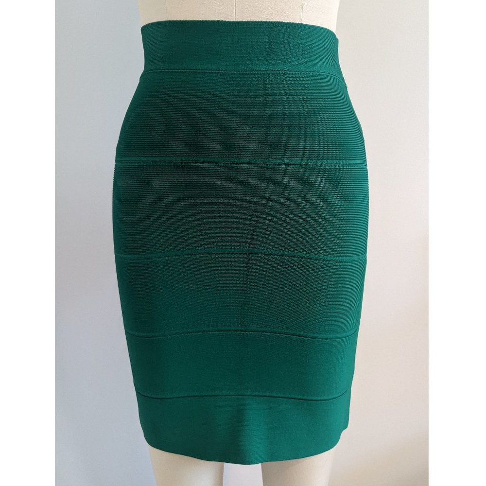 BCBGMAXAZRIA Kelly Green Mini Pencil Skirt Size S